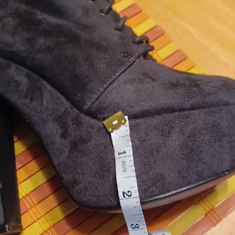 Speed Limit 98 Black Platform Lace-Up Ankle Boots Size 8